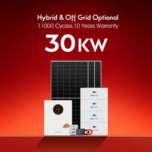 Hệ thống năng lượng mặt trời hoàn chỉnh với tấm pin mặt trời quang điện 5kW đến 50kW, kèm pin và bộ biến tần - Product Image 1