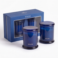 Vente en gros de pots en verre vides de luxe de 12 oz avec logo personnalisé, avec boîte, pour la fabrication de bougies, l'emballage de cadeaux et la décoration de la maison
