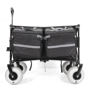 Remolque de carro plegable de acero inoxidable de alta calidad para acampar al aire libre y picnics Carro de varilla de tracción manual para acampar al aire libre - Product Image 1