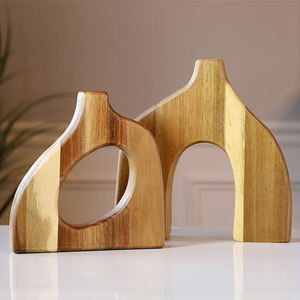 Vaso Decorativo de Jacarandá para Mesa de Centro, Vaso de Flores Criativo de Madeira Maciça para Armazenamento em Mesa Doméstica - Product Image 6