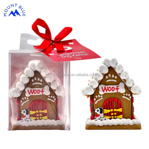 Boîte de biscuits pour animaux de compagnie en forme de maison en pain d'épices personnalisable, décoration de Noël, saveur chocolat, goût sucré, emballage familial - Product Image 3