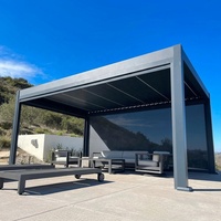 Pergola motorisée de luxe en aluminium Xiamao avec capteurs de pluie et éclairage LED personnalisable pour usage commercial et privé, modèle AL-01, Chongqing