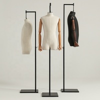 Mannequin de vitrine de magasin de vêtements, torse féminin sans tête en fibre de verre, demi-corps, pour robe de mariée, avec bras en bois