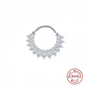 Anillo de Nariz de Circonio, Plata S925, Chapado en Oro de 18k, Aro Redondo, Venta al por Mayor - Product Image 4
