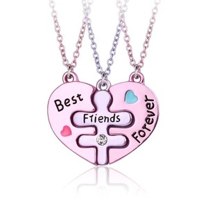 Collar al por mayor con diseño de sol, luna, nubes y estrellas, <span class=keywords><strong>serie</strong></span> Good Friends, con incrustaciones de diamantes, juego de 4 piezas, nueva colección. - Product Image 5