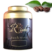 Grandes boîtes de conserve vides en métal de qualité alimentaire personnalisées de luxe avec logo en relief 3D imprimé boîtes de conserve à café rondes à double couvercle