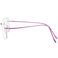 Gafas Borregls sin Montura de Titanio para Hombre, Diseño de Marca 2025, Montura Ultraligera, Gafas Cuadradas sin Marco para Mujer, Lentes Ópticas 85634