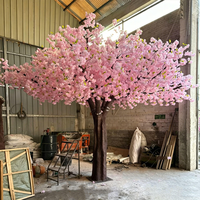 Grand arbre artificiel de cerisier personnalisable avec tronc en fibre de verre durable pour projets d'aménagement intérieur et espaces commerciaux