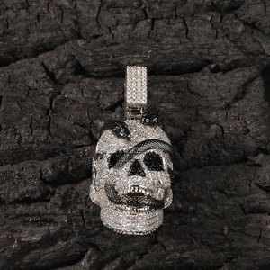 Pendentif de luxe en moissanite sertie en argent sterling 925, bijou unisexe style hip-hop, accessoire de mode pour fête et cadeau - Product Image 6