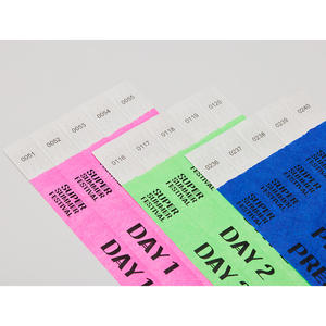 สายรัดข้อมือ AnyWristband แบบแพ็ค 100 ชิ้น สำหรับงานอีเว้นท์ เทศกาล สถานที่ต่างๆ สายรัดข้อมือ TYVEK สีพื้น ขนาด 25 มม. (1 นิ้ว) สำหรับงานปาร์ตี้ เพื่อความปลอดภัย - Product Image 1