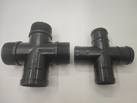Tuyau souple en PE avec raccords filetés intérieurs/extérieurs, coudes, connecteurs trois/quatre voies et bouchons pour l'irrigation goutte à goutte