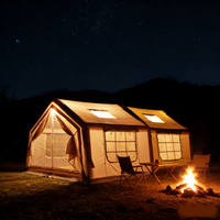 Tente gonflable modulable de 23 m², imperméable, 10 m² + 13 m², tente de glamping super grande, fourniture d'usine, ISO9001