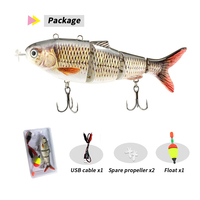 Leurre de pêche rechargeable par USB, leurres intelligents à nage automatique, appâts électroniques automatiques multi-articulés, pratique