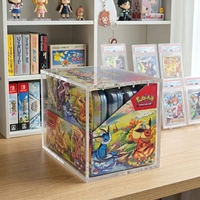 Boîte de présentation miniature en acrylique personnalisée 5+8 mm avec couvercle magnétique N52 et protection UV à 99,5 % pour étui de rangement de collection TCG