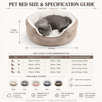 OEM/ODM Lieferant Premium Katzen- und Hundebett aus Massivholz mit weichem Plüsch, beruhigendes Haustiernest, erhöhter Rand, rutschfest, individuelles Logo, ganzjährig nutzbar
