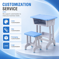Ensemble complet de mobilier scolaire en plastique écologique, ergonomique, à coins arrondis, réglable, durable, moderne et confortable, bureau d'étude