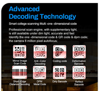 Lecteur de codes-barres portable robuste et étanche IP65 Android 9.0 3+32G avec scanner de codes-barres 1D/2D, écran 4,0 pouces