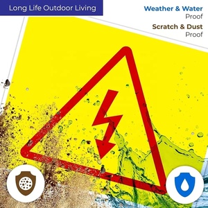 ป้ายเตือน Securun ป้ายเตือนแรงดันไฟฟ้า <span class=keywords><strong>สัญลักษณ์</strong></span><span class=keywords><strong>ไฟฟ้า</strong></span> สําหรับการใช้งาน<span class=keywords><strong>ไฟฟ้า</strong></span>ในร่ม/กลางแจ้ง - Product Image 2