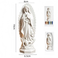 Statue en résine de la Vierge Marie Notre-Dame de Guadalupe, 19 cm, 30 cm, petite figurine avec halo de rayons pour l'autel de la maison, salle de prière, cadeau catholique