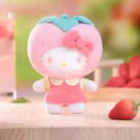 Populaire 100% véritable 6 pièces/boîte Sanrios bonjour Kittyed fruité paradis série aveugle boîte vinyle peluche poupées beau sac breloques jouets