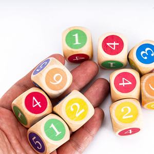 FACCUB Fabrik Großhandelspreis Hochwertige Maßgefertigte 25mm Große Holz-D6-Würfel Spiel Natürliche Blanko-Farbe Bedruckte Zahlen - Product Image 4