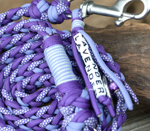 थोक 2026 नए फैशन रंगीन पालतू सामान कस्टम लोगो रिट्रेटेबल और आरामदायक कुत्ता और बैंगनी टोन में पट्टा सेट - Product Image 3