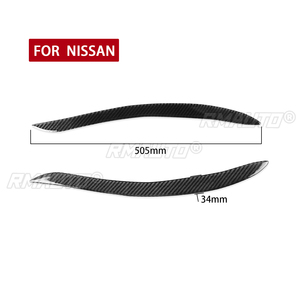 2 Piezas de Cubiertas Decorativas para Faros Delanteros de Coche, de Fibra de Carbono, para Nissan 200SX S15 1999-2002, Adhesivos Decorativos para Faros - Product Image 4
