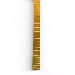 Mástil de guitarra ST de 21 trastes y 9.5 pulgadas de radio, de arce flameado con diapasón de arce, acabado brillante, para reemplazo de guitarra - Product Image 6