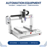 Machine de distribution de colle à 3 axes pour table de bureau avec panneau de boutons et boîtier de programmation pour travaux hors ligne