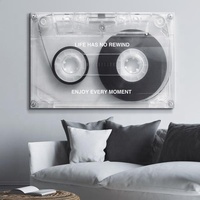Affiche sur toile motivante « La vie sans rétroaction » – Profitez de chaque instant – Décoration murale pour bureau et salon – Peinture à l'huile – Étanche – Écologique