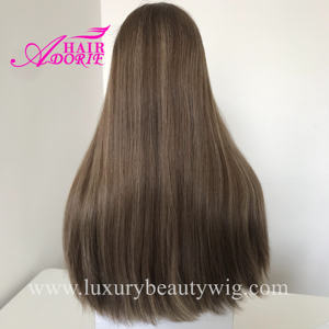 Fábrica de Pelucas Kosher, Pelucas Largas de Cabello Humano Brasileño con Frente de Encaje, Cabello Remy Marrón en Tamaños de <span class=keywords><strong>Gorra</strong></span> Pequeños y Grandes, Peluca Judía - Product Image 3