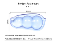 Repose-poignet créatif en silicone transparent en forme de pois, mini coussin antidérapant mignon pour souris, support de main étanche pour bureau