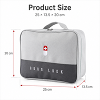 Bolsa de Almacenamiento de Medicamentos Portátil con Logotipo Personalizado, Organizador de Primeros Auxilios de Viaje, Bolsa Médica de Gran Capacidad con Asa y Logotipo Personalizado