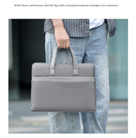Sac pour ordinateur portable d'affaires, sacoche pour homme ou femme, 14 pouces, ultra léger, en polyester, avec décoration en PU