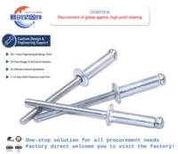Paku Keling Pop Terbuka untuk Aluminium dengan Finishing Poles Kelas 4, Model Kepala Bulat M2.4 untuk Berbagai Aplikasi