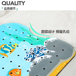 Tapis de bain antidérapant imperméable en PVC avec ventouses de fixation pour salle de bain <span class=keywords><strong>et</strong></span> douche - Product Image 5