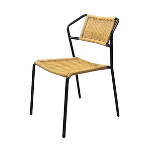 Chaise en rotin chaise de salle à manger mobilier d'extérieur en vente Style métal confortable européen moderne haute qualité extérieur fournir 50pcs - Product Image 4