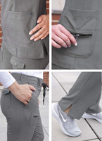 Joggers Verpleegset Rayon Scrubs Uniform Voor Vrouwen Rekbare Schoonheidssalon Spa Uniform Oem Model Gedrukt Technics