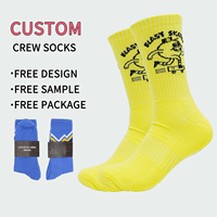 Chaussettes de sport personnalisées en coton/fibre de bambou, tricotées, absorbant la transpiration, confortables, pour la vie quotidienne et le sport