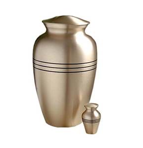 Urnas de cremación para cenizas de adultos, recuerdo, urnas de aluminio de diseñador hechas a mano, urna de cremación humana, suministros funerarios de Metal gris - Product Image 1