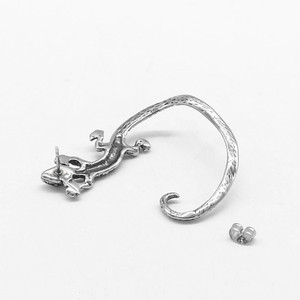 Pendientes de clip con forma de lagarto de Yunnique, joyería de fiesta con forma de animal de plata tibetana para hombres y mujeres - Product Image 3