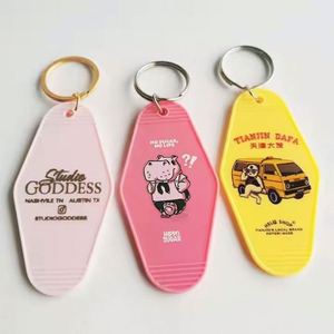 Design Wholesale Acrylic Plastic <b>Keychain</b> Customize Your Design logo Motel Blank Hotel <b>Keychain</b> - Product Image 5
