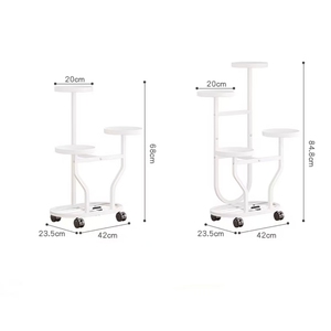Support de <span class=keywords><strong>plantes</strong></span> métallique à 4/5/6/7 niveaux, 3 couleurs, personnalisable, style nordique, en fer, <span class=keywords><strong>pour</strong></span> intérieur, étagère à fleurs mobile avec roulettes, OEM - Product Image 4