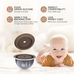 Couvercles de capsules de café réutilisables <span class=keywords><strong>pour</strong></span> les dosettes de <span class=keywords><strong>Nespresso</strong></span> <span class=keywords><strong>Vertuo</strong></span> originales Lèvres en silicone de qualité alimentaire <span class=keywords><strong>pour</strong></span> filtres <span class=keywords><strong>Vertuo</strong></span> rechargeables - Product Image 4