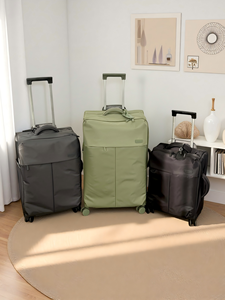 Ensemble de valises souples en nylon léger avec roulettes, bagages d'affaires, sacs à roulettes, combo avec étiquette de bagage, <span class=keywords><strong>lot</strong></span> de 3 pièces, vente en gros - Product Image 2