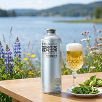 Vente en gros de bière artisanale Kingstar Pu-erh Raw Tea, style chinois, aux herbes et épices, 1L*6 canettes, 4,1%, goût naturel, palais moelleux, couleur claire
