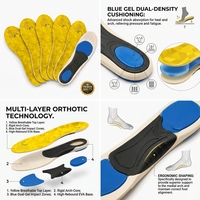 Semelles rehaussantes ajustables en silicone et PU, antichoc, pour chaussures unisexes, emballage de détail, vente en gros
