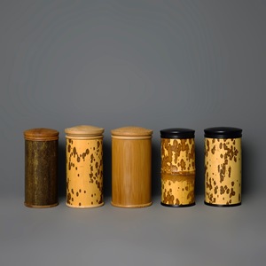 Baoming Bamboo And Wood Natural Bamboo Screw Top Tea Caddy <b>Mini</b> Portable Airtight Pu Erh Tea Box Wooden Jar - Product Image 1