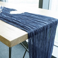 Vente en gros Chemins de table de mariage en polyester Chemin de table de Noël en gaze
