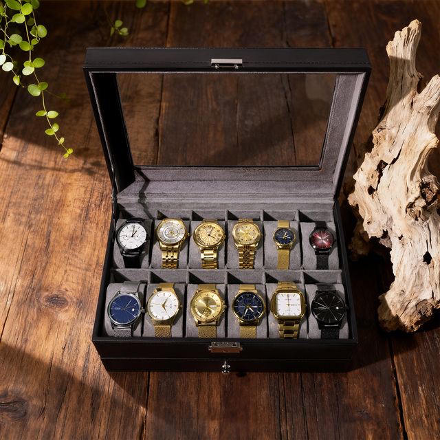 Elegant Organized Dual Layer Watch and Jewelry Gift Set With Box for Women for Womens Luxury Boutiques